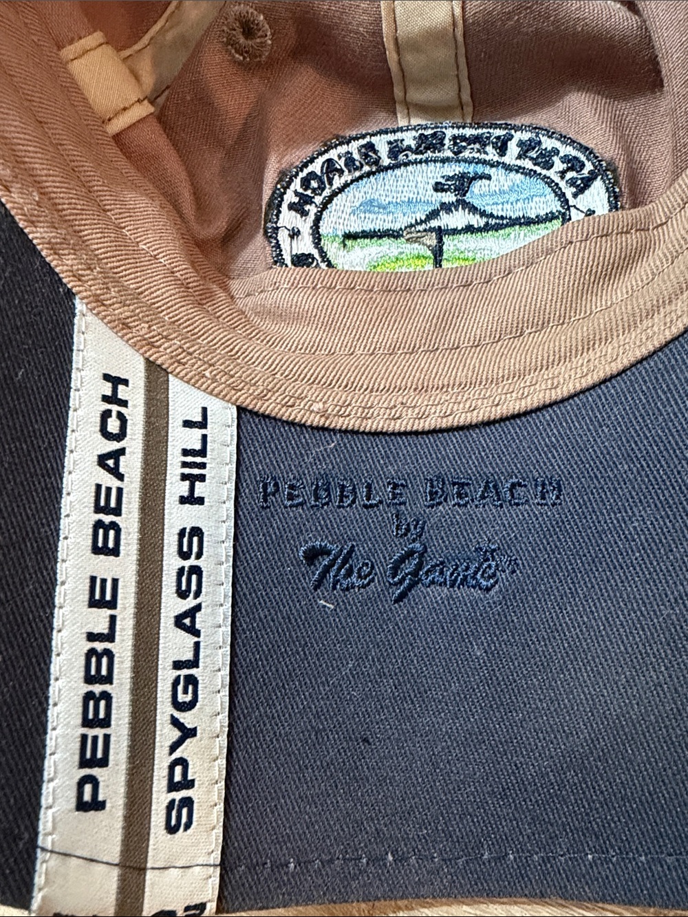 Vintage Pebble Beach Rust Brown Embroidered Logo Baseball Cap - Picture 4 of 6
